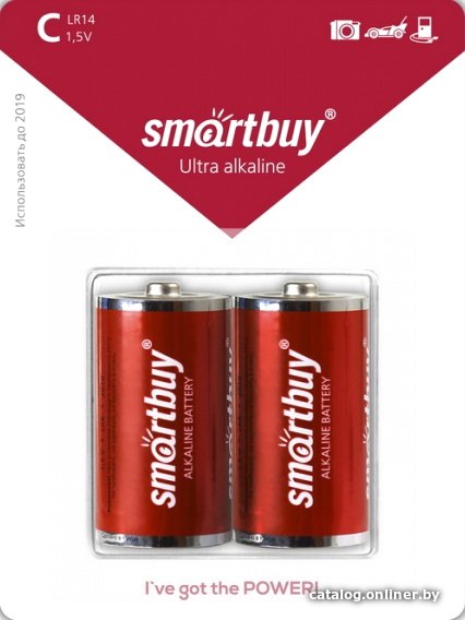 

Батарейка SmartBuy Ultra Alkaline С 2 шт. SBBA-C02B