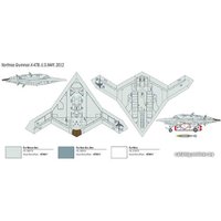 Сборная модель Italeri 1421 Боевой беспилотный летательный аппарат X-47B