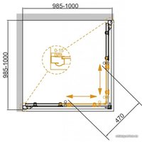Душевой уголок Cezares Giubileo-A-2-100-Scorrevole-C-Br