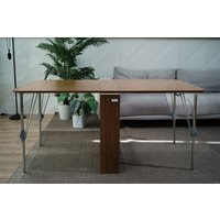 Стол-книга Stoloff Мечта 1600x850 (орех, опоры складные, углы закругленные с роликами и ручками)