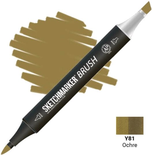 

Маркер художественный Sketchmarker Brush Двусторонний Y81 SMB-Y81 (охра)