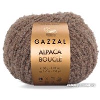 Пряжа для вязания Gazzal Alpaca Boucle 126 50 г 140 м (грильяж/коричневый)