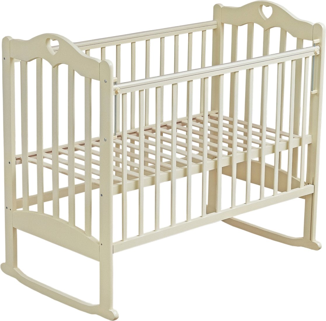 

Классическая детская кроватка Мой Малыш Barney 5 колесо-качалка (слоновая кость)