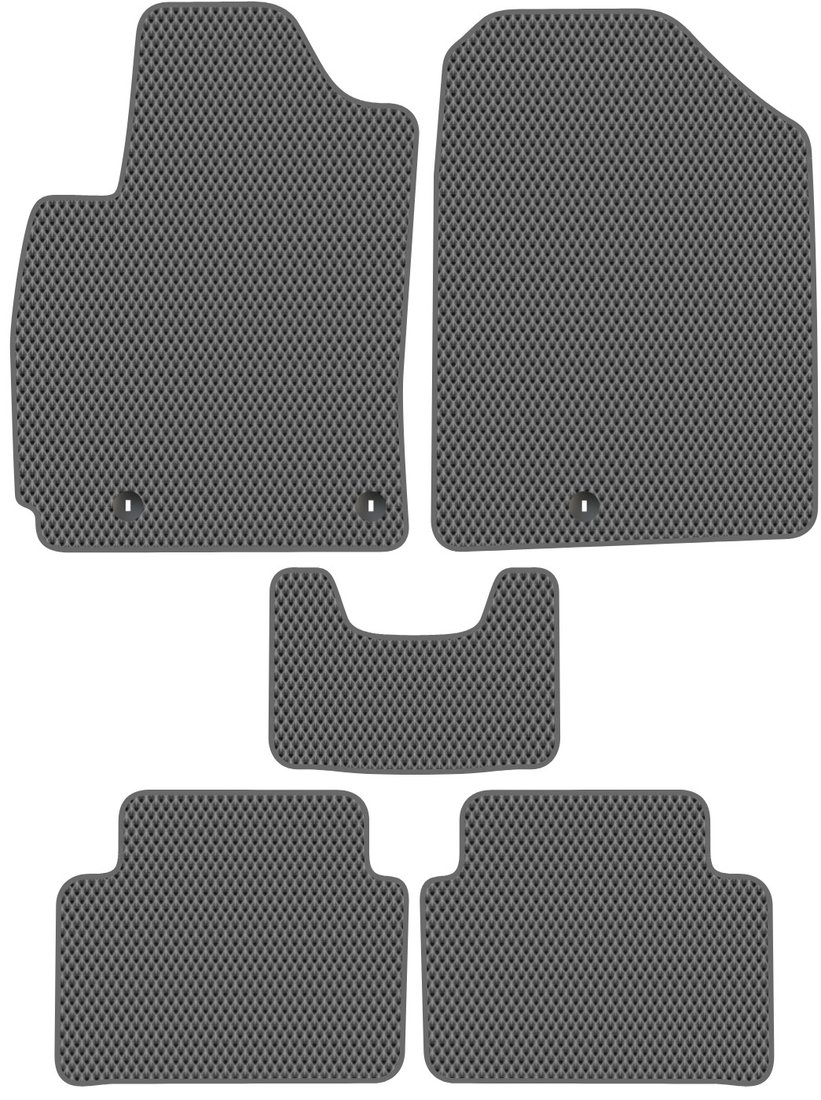 

Комплект ковриков для авто Alicosta Hyundai Veloster JS II (хэтчбэк / JSN) 2018 - Н.В. (серый, ромб)