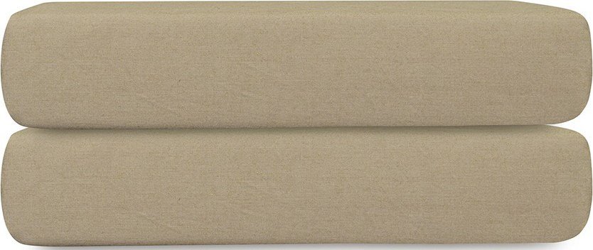 Простыня Tkano Essential TK24-FS0031 на резинке (бежевый/серый)