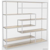 Стеллаж Hype Mebel Зиг-Заг 200x150 (белый/древесина белая)