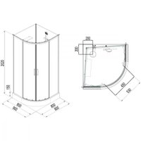 Душевая кабина Aquanet Passion Evo R 90 267257