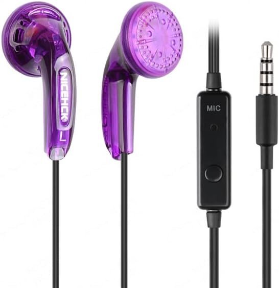 Наушники NICEHCK Traceless 3.5 мм (с микрофоном, фиолетовый)