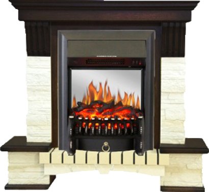 

Каминокомплект Smolcom Stone Montebello STD-ASP с Fobos-S Lux BL LT (темный орех)