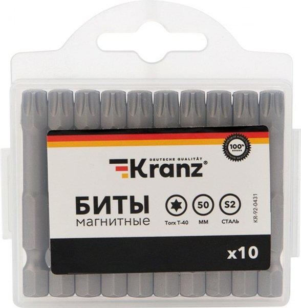 

Набор бит Kranz KR-92-0431 (10 шт)