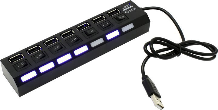 

USB-хаб 5bites HB27-203PBK