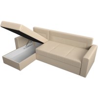 Угловой диван Лига диванов Верона лайт левый (экокожа бежевый)