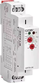 Реле импульсное GEYA Реле лестничное GRT8-LM-A230, 1NO, 16A(250VAC), 230VAC, многофункциональное - 10 функций, 0.5_20min, 1M