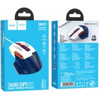 Игровая мышь Hoco GM31 (белый/синий)