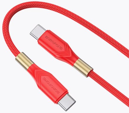 

Кабель Borofone BX92 USB Type-C - USB Type-C (1 м, красный)