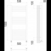 Полотенцесушитель TERMINUS Альба П16 500x1000 (хром)