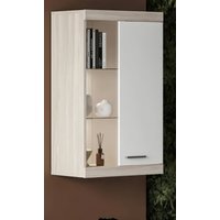 Шкаф-витрина Black Red White Linn Со стеклом 100x60x36 (ясень шимо/белый) в Борисове