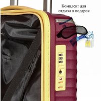 Чемодан-спиннер L'Case Seoul-S 39 л (бордовый)