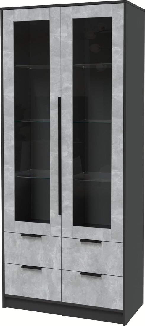 

Шкаф-витрина Интерлиния Концепт КТ-ШВ2 (бетон/антрацит)