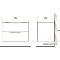  BelBagno Тумба под умывальник Marino-700-2C-SO-CL-P (cappuccino lucido)