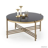 Журнальный столик Halmar Ismena (черный/золотой)