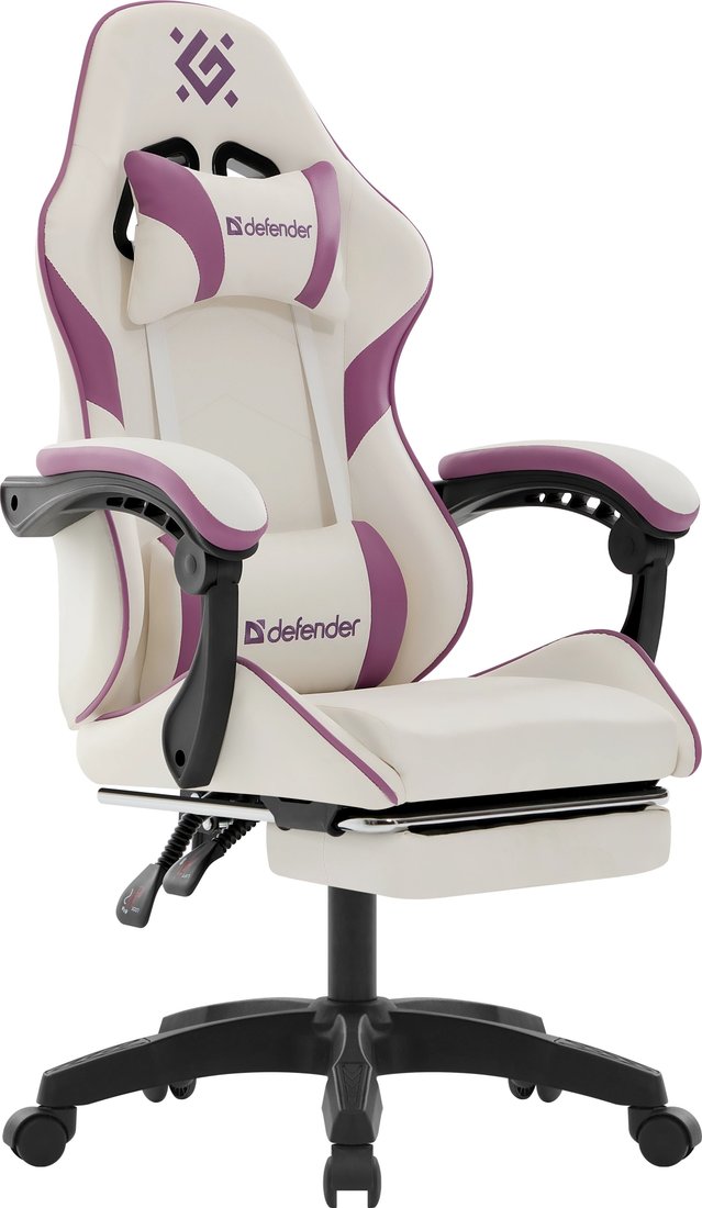 Игровое (геймерское) кресло Defender Serenity (белый/фиолетовый)