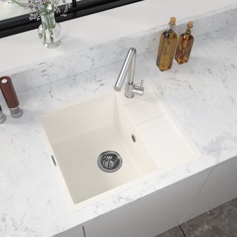 Кухонная мойка ZorG Apollo 58 (белый камень)