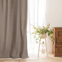 Комплект штор Волшебная ночь Рогожка 200x270см 2 подхвата 757480 (2 шт, какао)