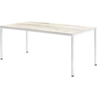 Кухонный стол Millwood Сеул 180x80x75 (дуб белый Craft/металл белый)