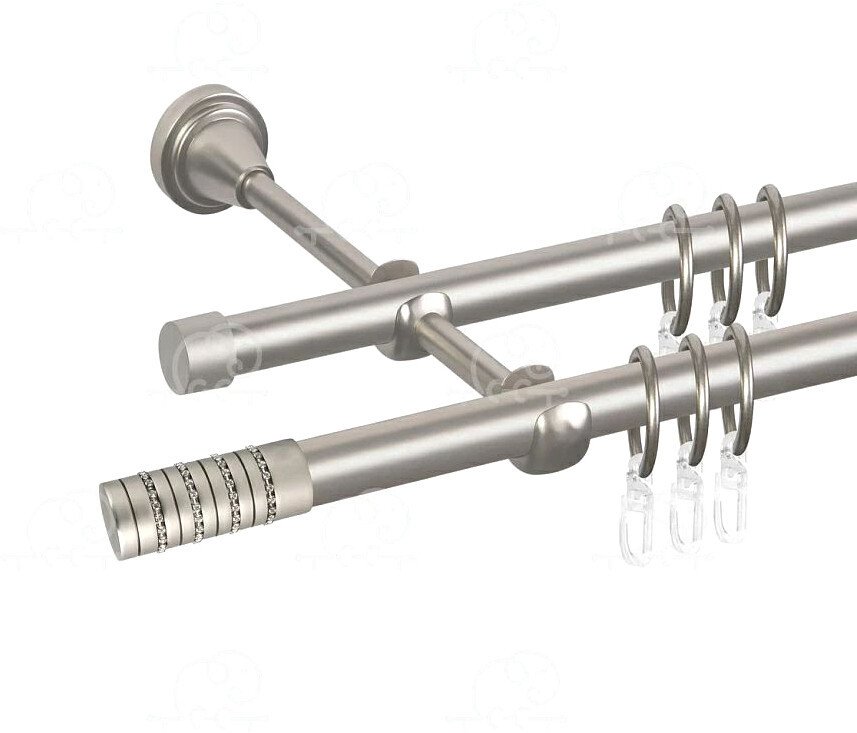 

Карниз для штор АС ФОРОС Крис D16Г/16Г с простым кольцом с крючком (1.6 м, сатин)