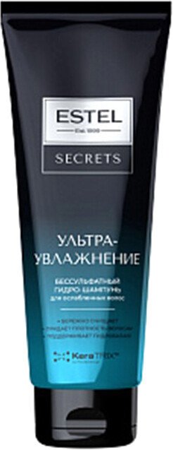 

Шампунь Estel Professional Secrets Ультраувлажнение для ослабленных волос бессульфатный 250 мл