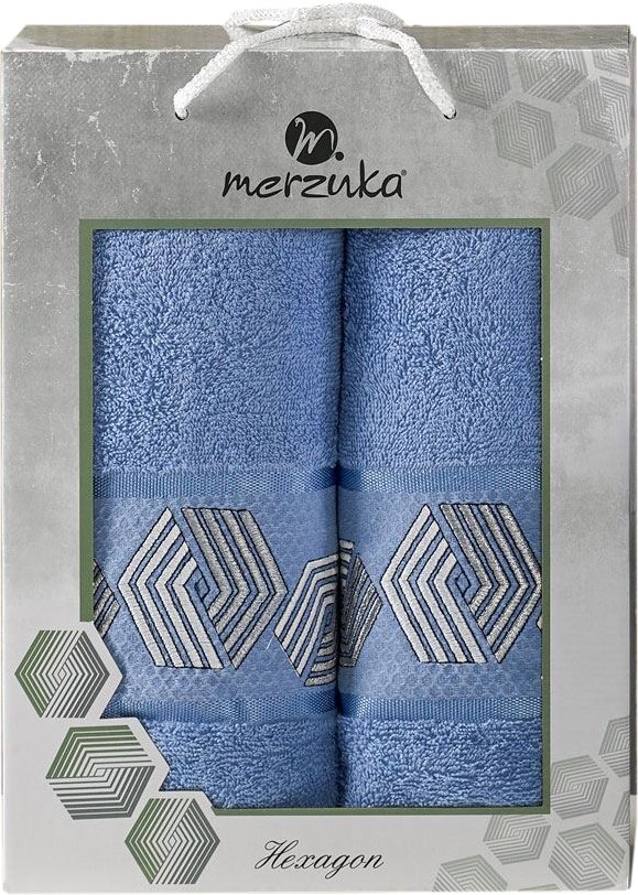 

Набор полотенец Merzuka Hexagon 50x90/70х140 11286 (голубой)