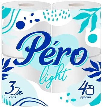 Туалетная бумага Pero Light 3 слоя (4 рулона)