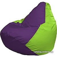 Кресло-мешок Flagman Груша Мега Super Г5.1-31 (фиолетовый/салатовый)