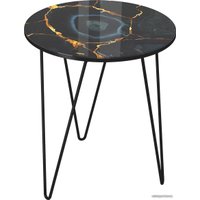 Журнальный столик Sheffilton SHT-CT27 (титановый кварц/черный муар)