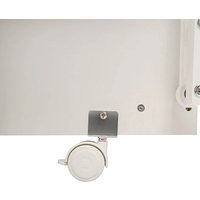 Классическая детская кроватка Indigo Norden универсальный маятник+колеса, ящик (массив березы, белый)