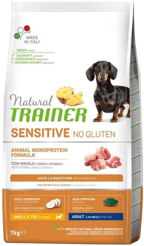 

Сухой корм для собак Trainer Gluten Free (для мелких пород с чувствит. пищеварением свинина) 7 кг
