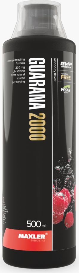 Предтренировочный комплекс Maxler Guarana 2000 (500 мл, малина)