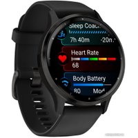 Умные часы Garmin Venu 3 (черный, с силиконовым ремешком)