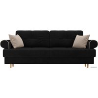 Диван Лига диванов Сплин 101678 (велюр, черный)