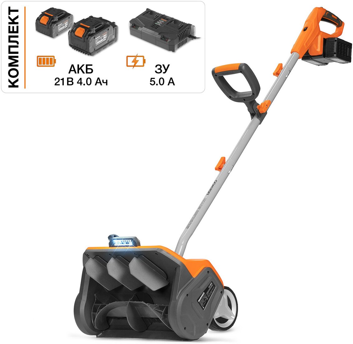 

Снегоуборщик Daewoo Power DAST 4242Li Set (с 2-мя АКБ)