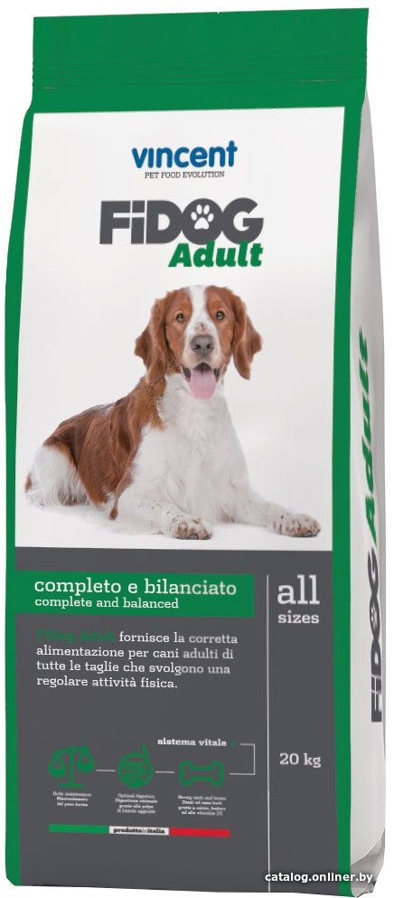 Сухой корм для собак Vincent Fidog Adult 20 кг