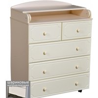 Детский комод Антел Ульяна-6 800-5 МДФ (слоновая кость)