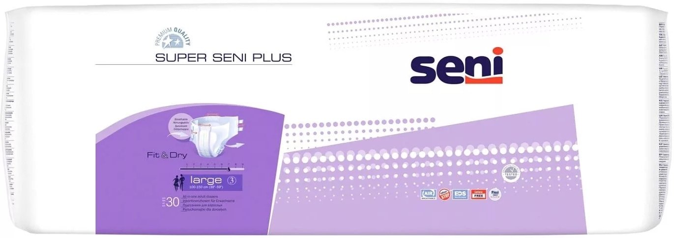 

Подгузники для взрослых Seni Super Plus L (30 шт)