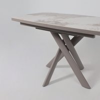 Кухонный стол Мамадома Leonel-130 раздвижной 130-165х85 (pandora gloss st cer/капучино)