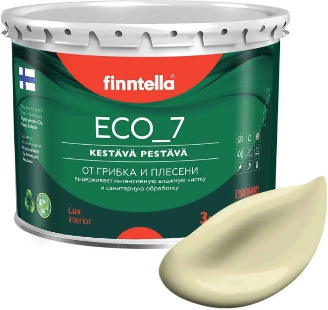 

Краска Finntella Eco 7 Cocktail F-09-2-3-FL119 2.7 л (жемчужно-белый)