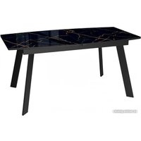 Кухонный стол DikLine XLS160 Black (мрамор блэк)