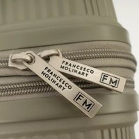 Чемодан-спиннер Francesco Molinary 344-8038/2-20GGN (серый/зеленый)