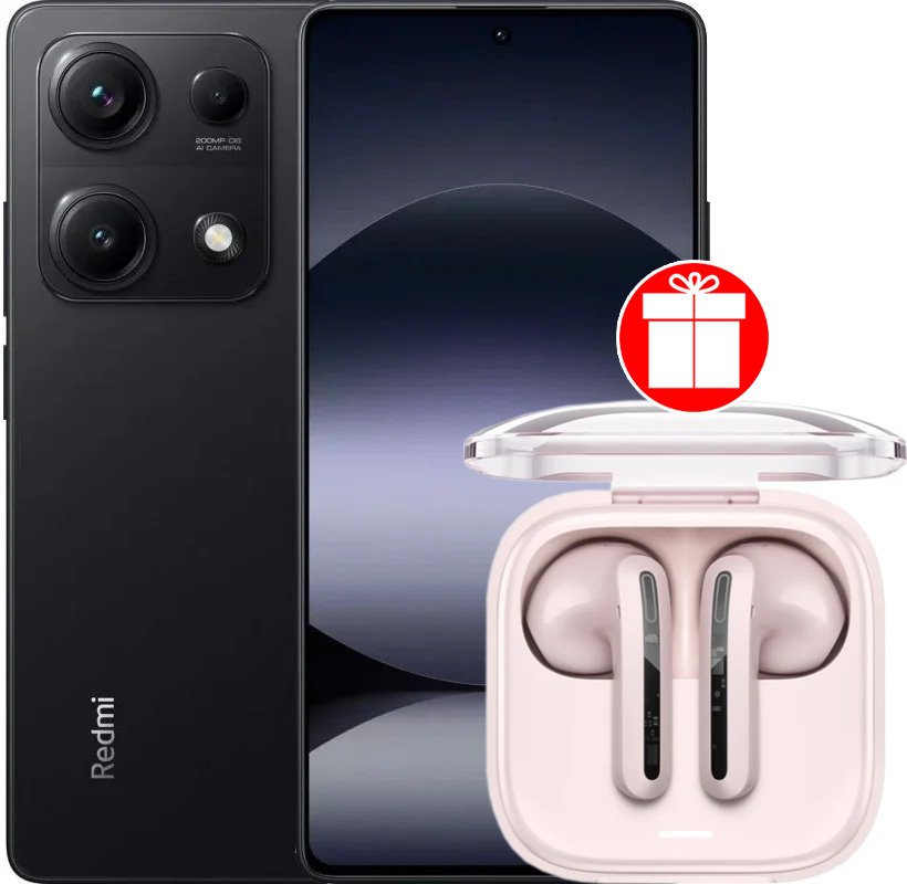 

Телефон Xiaomi Redmi Note 14S 8GB/256GB международная версия (полуночный черный) + наушники Xiaomi Redmi Buds 6 Active (розовый) по акции
