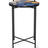 Журнальный столик Sheffilton SHT-CT8-3 (синий сапфир/черный муар)